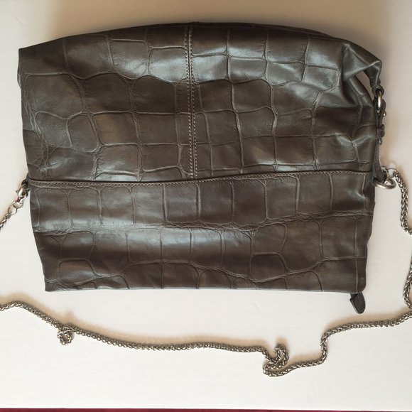 CLUB MONACO CROCODILE LEATHER/ CLUTCH/BAG-NEW WITH TAGS - Picture 2 of 5